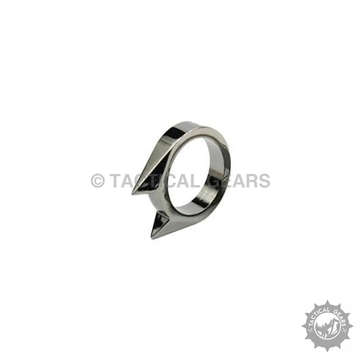 Dark metallic Ninja Kakute Ring with sharp pointed protrusions for a bold look