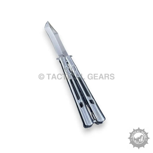 Silver Butterfly Stylish Stainless Steel Knife with a sharpened inches blade and split handle