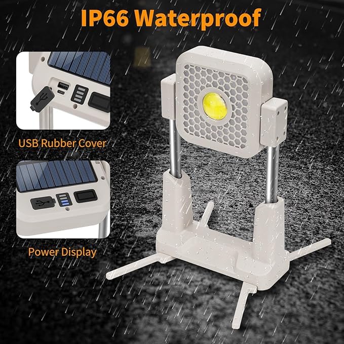 Solar COB Multifunctional Work Light with Tripod for outdoor solar charging work illumination