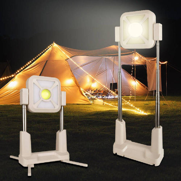 Portable adjustable square-faced LED camping light Solar COB Multifunctional Work Light