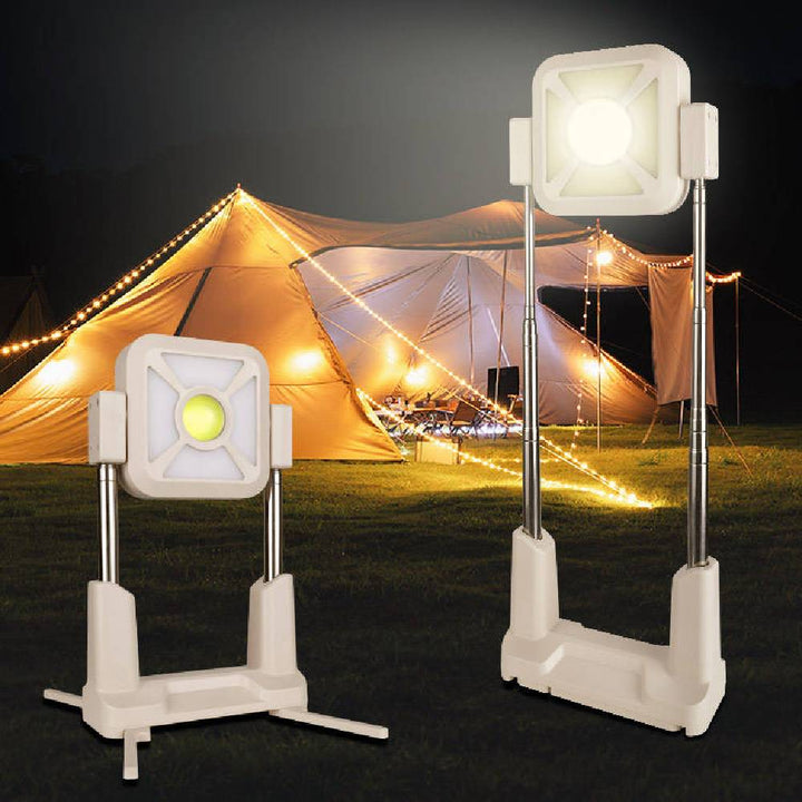 Portable adjustable square-faced LED camping light Solar COB Multifunctional Work Light