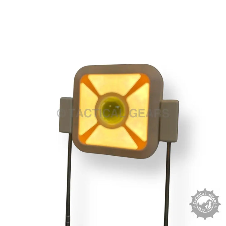 Solar COB Multifunctional Work Light with Tripod featuring green lens and orange accents