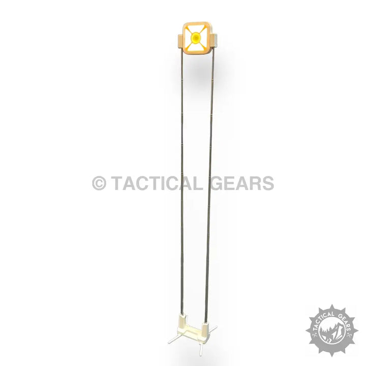 Portable cob multifunctional work light with target stand, yellow target, and ground stakes