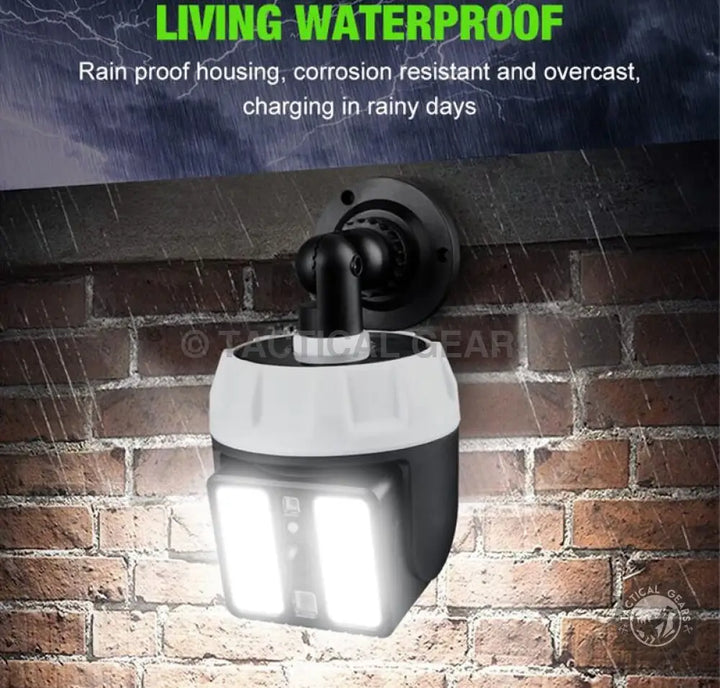 Solar Sensor Monitoring Lamp with waterproof outdoor security light and remote control