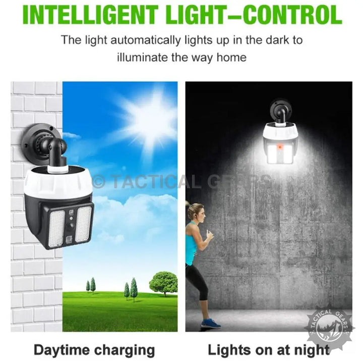 Solar Sensor Monitoring Lamp with motion sensor and remote control for outdoor lighting