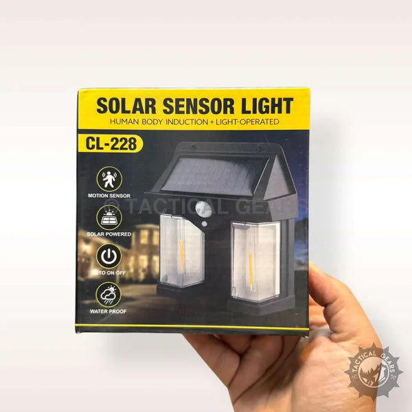 Solar Sensor Motion Sensor Wall Lamp CL-228 with waterproof solar-powered auto on/off light