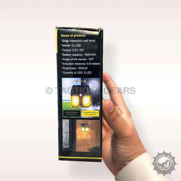 Box for Solar Sensor Motion Sensor Wall Lamp CL-228 with specifications
