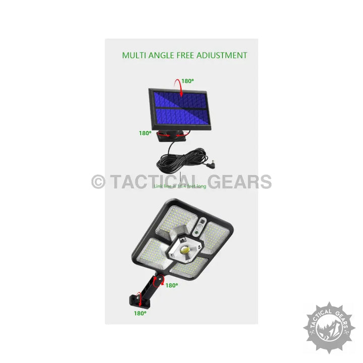 Adjustable solar-powered floodlight with solar panel for Solar Street Light with Motion Sensor