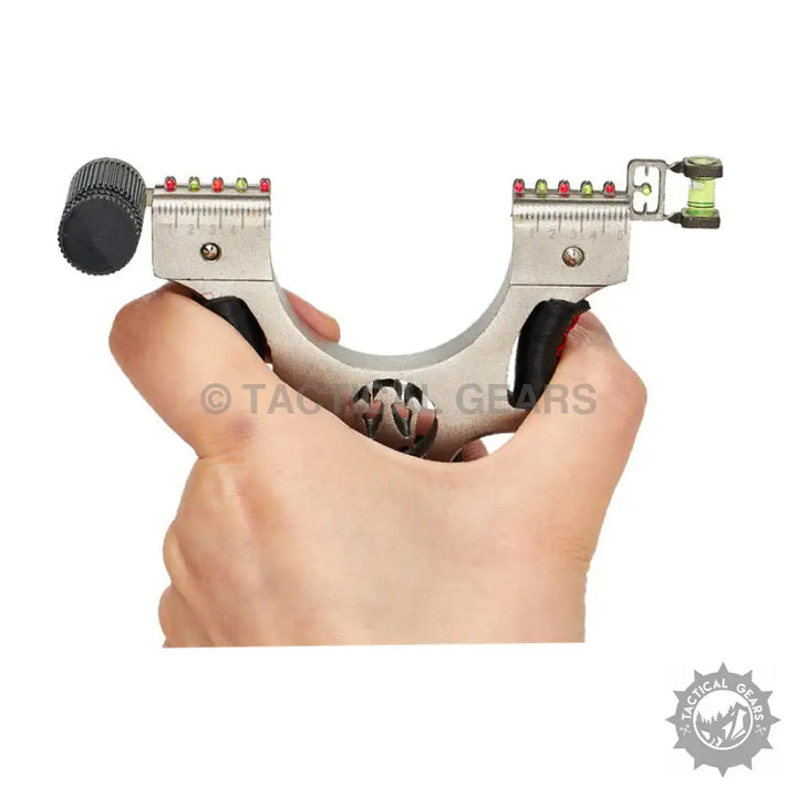 Hunting Slingshot with adjustable slingshot head and red laser aiming system