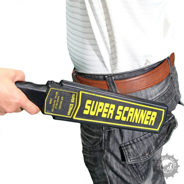Extra Security Handheld Metal Detector scanning a person’s waist for security screening