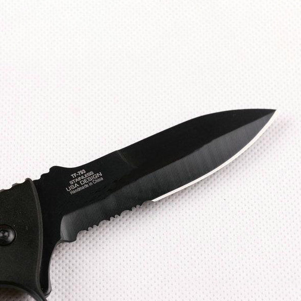 TACFORCE Serrated Folding Force Knife with Knuckle Duster