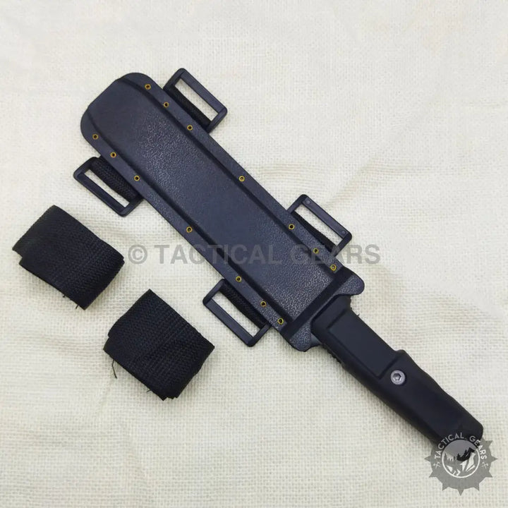 Extrema Ratio Tactical Black Fixed Blade Knife with razor sharp cutting and sheath