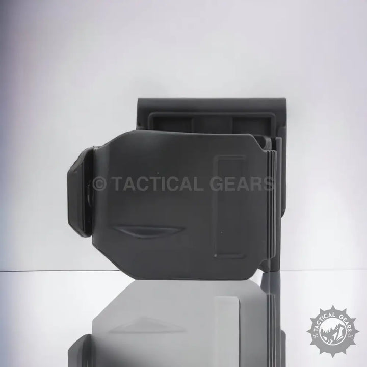 Dark gray hard plastic tactical magazine pouch on Tactical Belt Holster for Glock 17