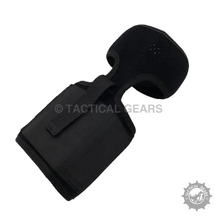 Black neoprene tactical concealed foot holster for discreet pistol carry