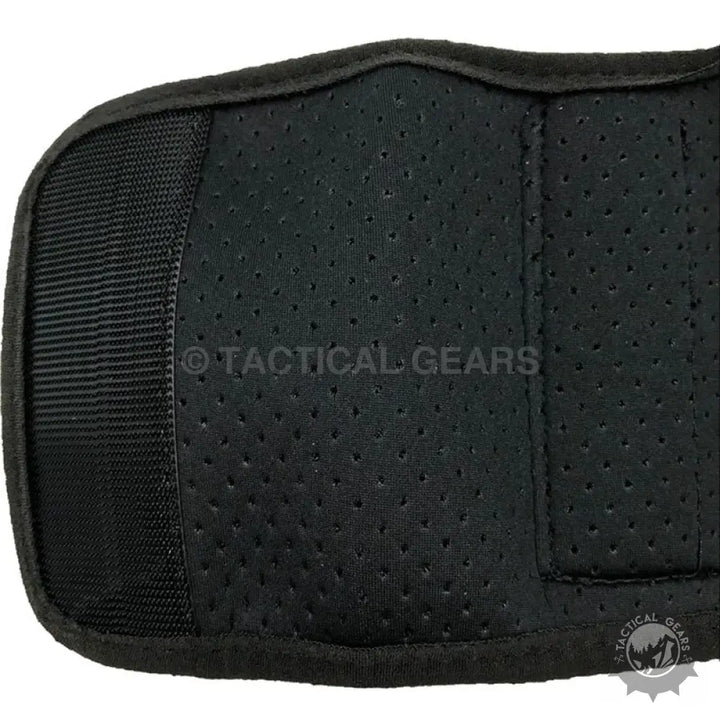 Black perforated neoprene fabric with webbing trim on Tactical Concealed Foot Holster for concealed foot carry