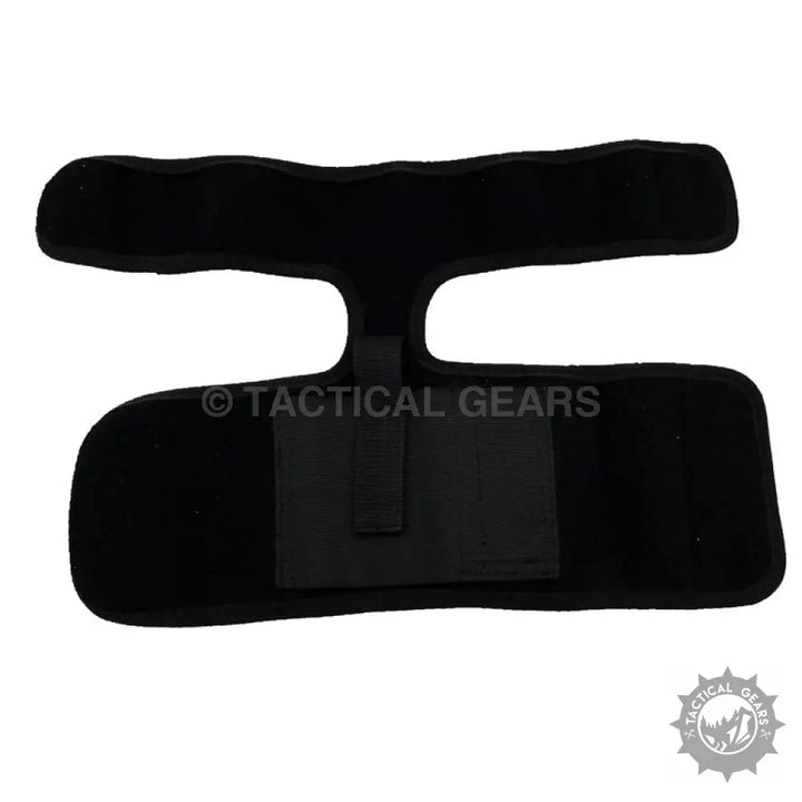 Black neoprene tactical concealed foot holster with hook-and-loop closure for concealed foot carry