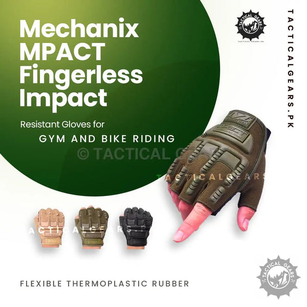 Mechanix MPACT Fingerless Impact Resistant Gloves for Gym and Bike Riding Wearables