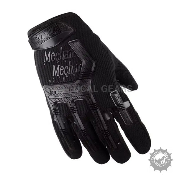 Black tactical Mechanix Gloves with reinforced knuckles and finger protection for durability