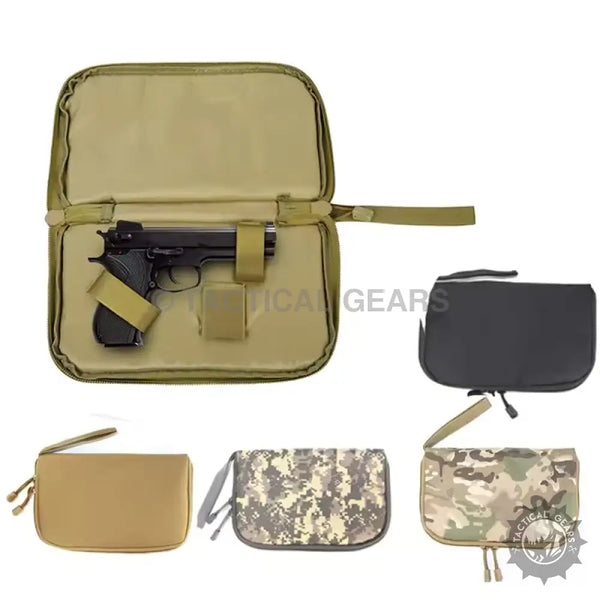 Colorful tactical pistol carrying pouch with padded design for secure tactical pistol carrying