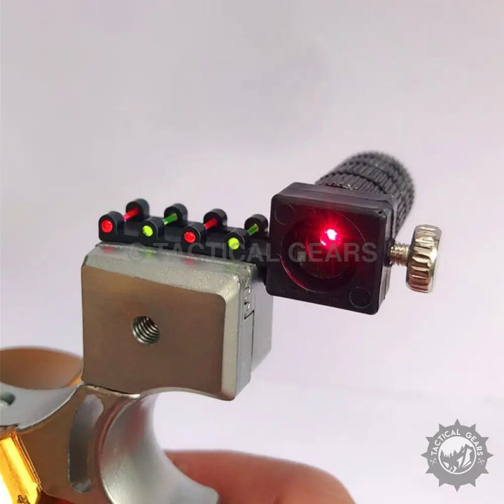 Tactical Resin Slingshot with Laser Sight and Fiber Optic Aiming Points
