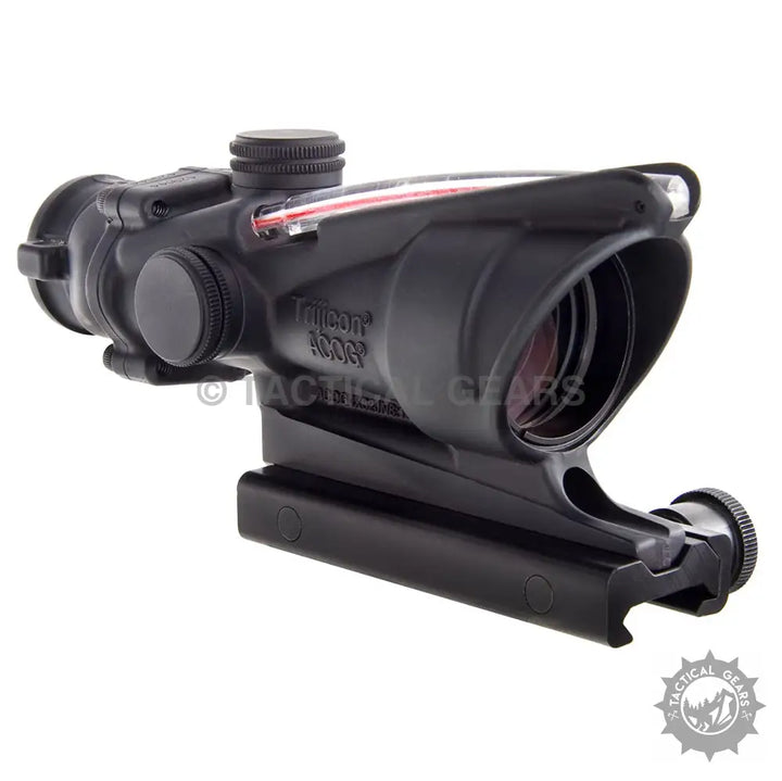Black combat optical dot sight with red fiber optic strip for Trijicon Tactical Red Dot Sight