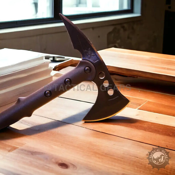 Tactical Tomahawk M-48 Axe with sharp blade and spike cutting surface