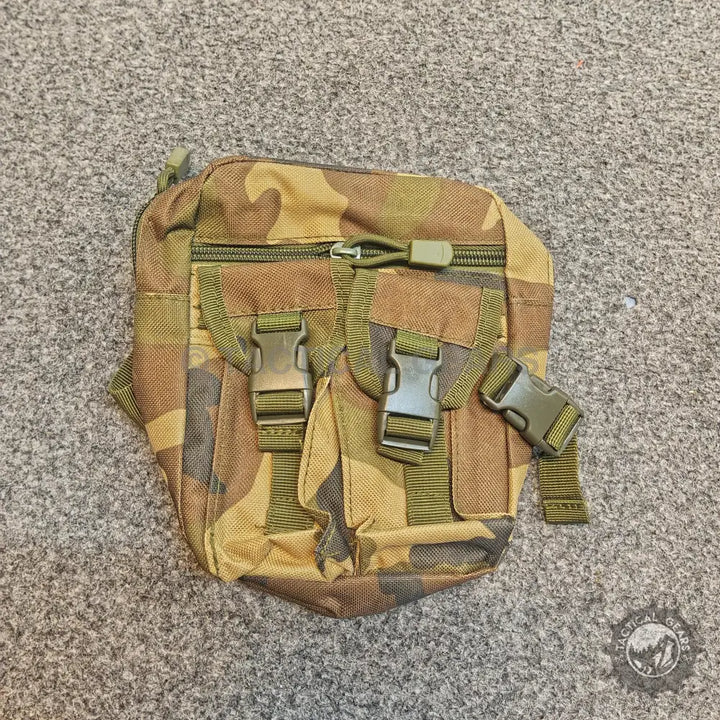 Camouflage Tactical Waist Bag with Buckles Zipper for Water Bottle and Waist Belt Storage