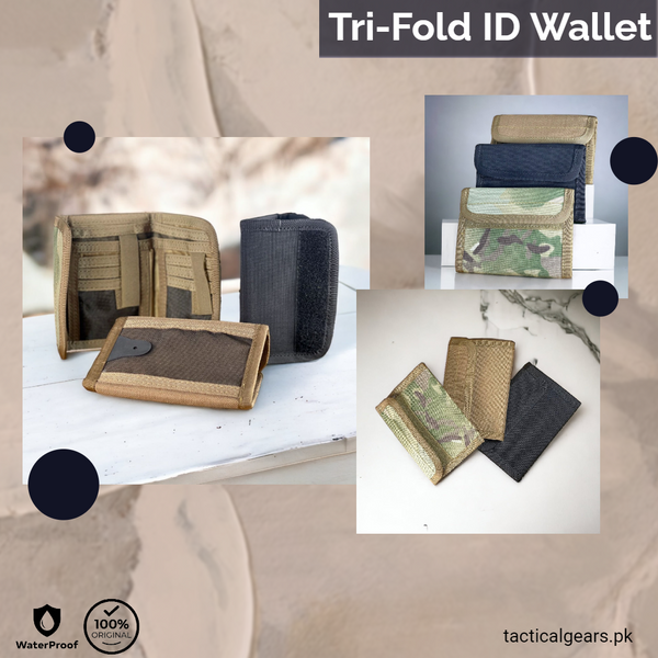 Waterproof Nylon Canvas Tactical Tri-Fold ID Wallet