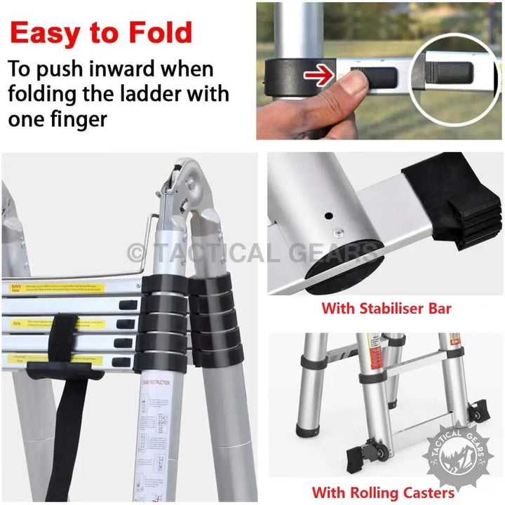 Extendable Foldable Aluminum Ladder Tools