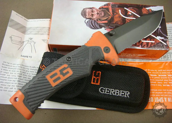 Gerber Bear 113 rescue outdoor knife with 5cm black blade