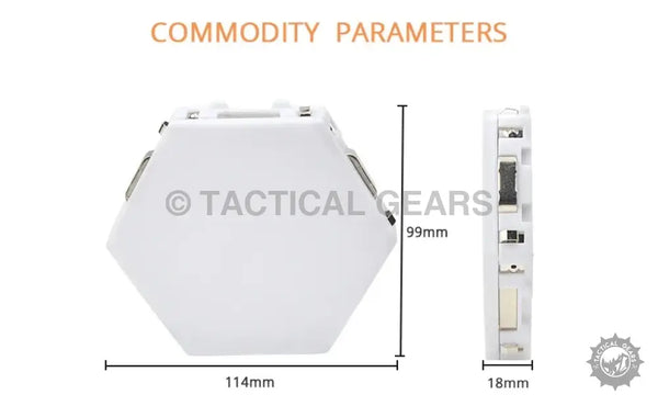 Touch Hexagonal Lamp with white electronic module and specified dimensions for modern decor