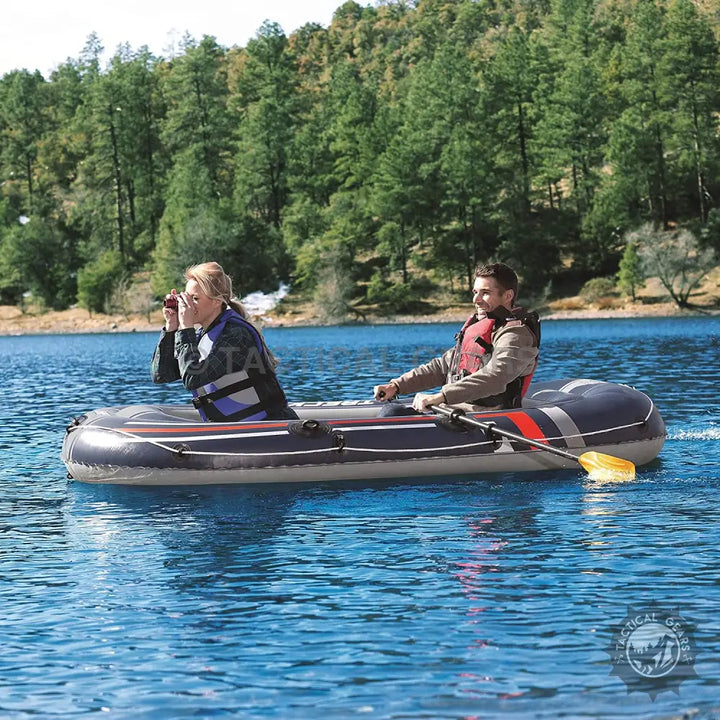 Inflatable Tender Boat With Paddles & Air Pump featuring Treck X2 High puncture resistant PVC