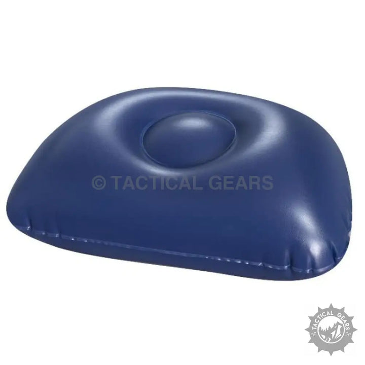 Dark blue Inflatable Tender Boat Pillow with central depression, puncture resistant PVC, and high output pump