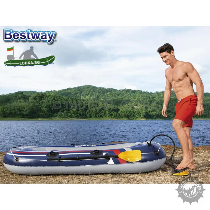 Inflatable Tender Boat with Paddles and Air Pump made of Treck X2 High puncture resistant PVC