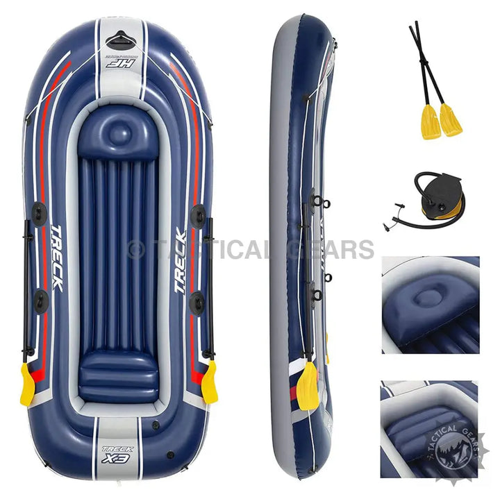 Inflatable Tender Boat With Paddles & Air Pump made of Treck X2 High puncture resistant PVC