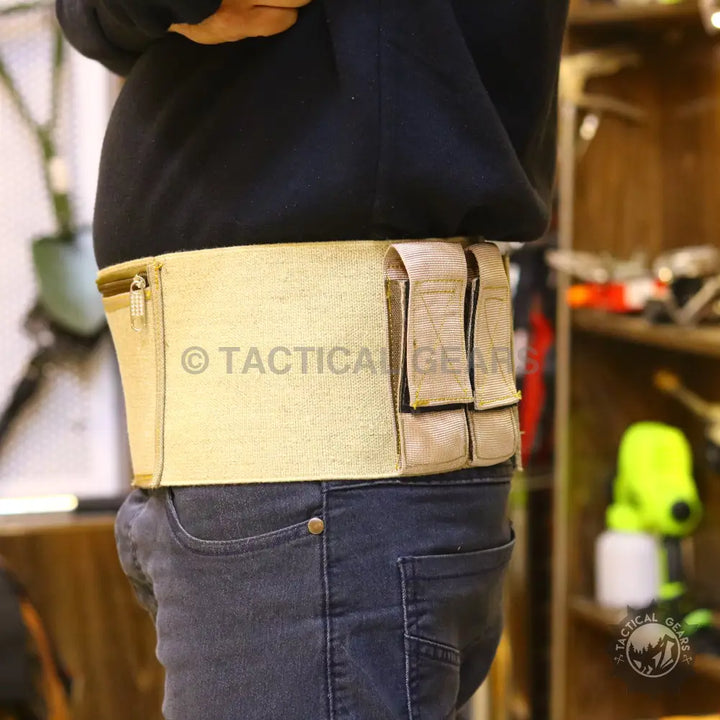 Universal Alien Waist Holster Desert Camo with tactical waist belt and magazine pouches