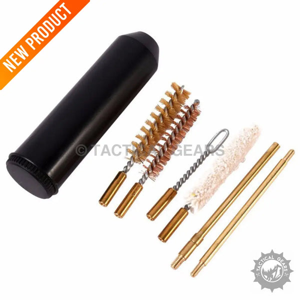Portable 9mm Cleaning Kit with brushes and rods in a black case for gun cleaning