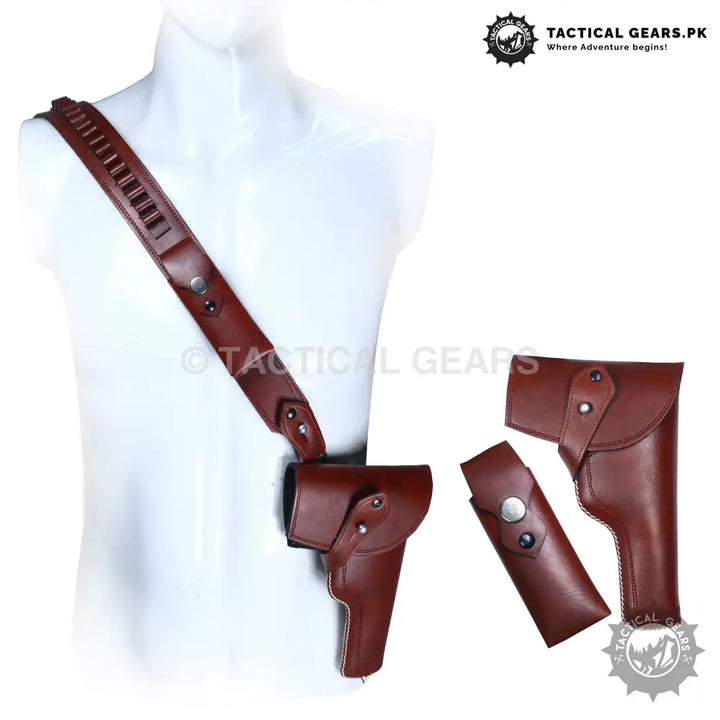 Universal One Sided Shoulder Holster Smooth Leather Hunting & Shooting Accessories > Holsters