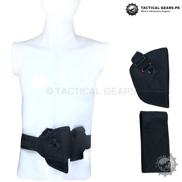 Universal Waist Holster Simple Fabric Black Hunting & Shooting Accessories > Holsters