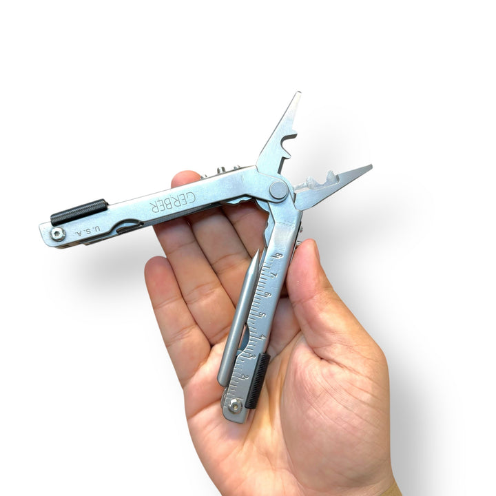 Silver USA Multifunctional Plier Tool with pliers bottle opener and ruler, lot imported