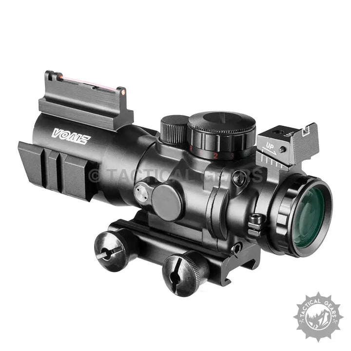 Black Rifle Scope with Integrated Iron Sights for VOMZ 4x32 ACOG Riflescope