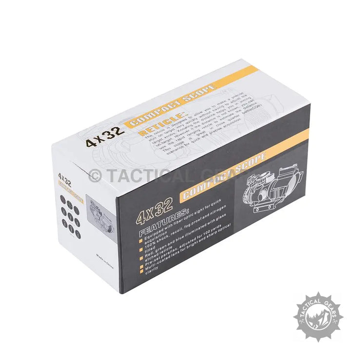 VOMZ 4x32 ACOG riflescope in packaging, tactical 4x32 ACOG scope for rifles