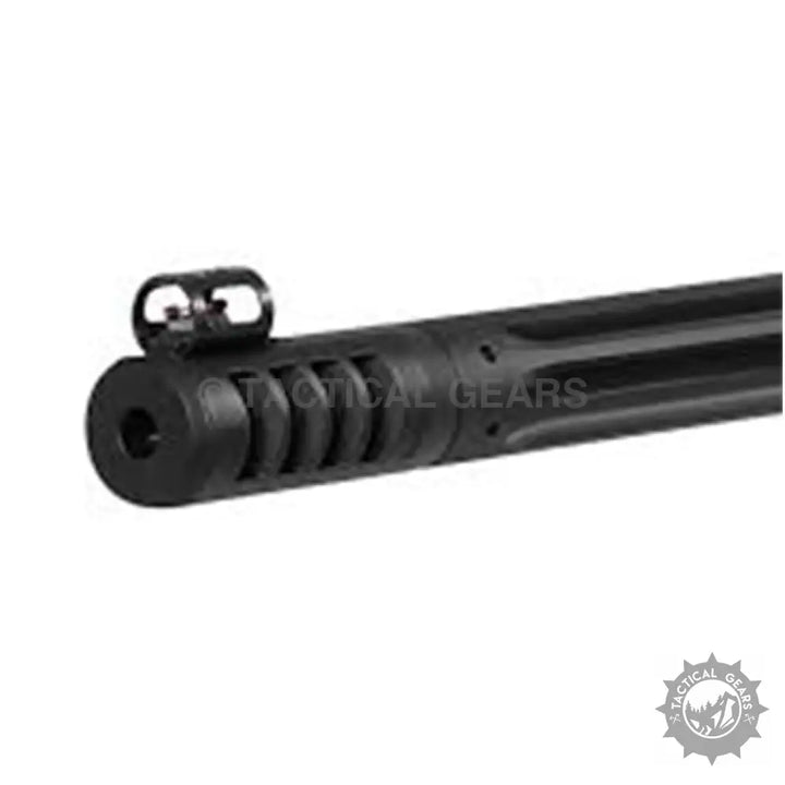Black rifle barrel with muzzle brake and front sight for Gamo Whisper Maxxim IGT air rifle