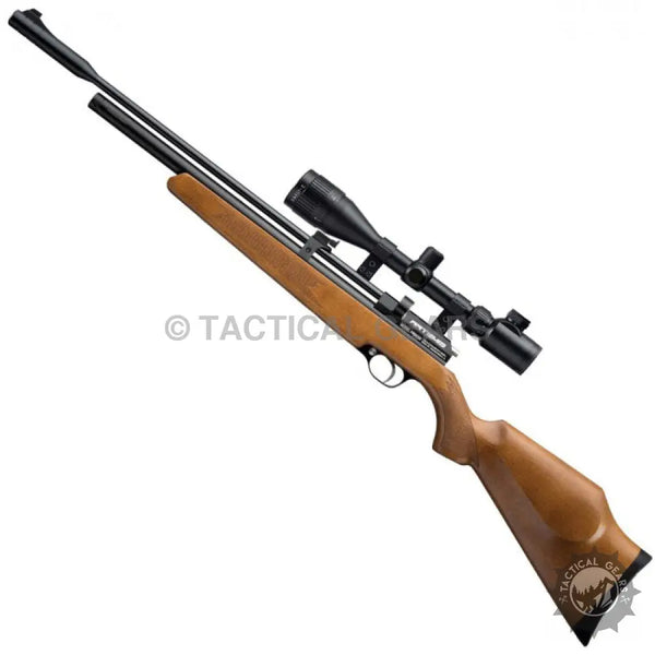 ARTEMIS PCP PR 900 air rifle with wooden stock and attached scope for precision shooting