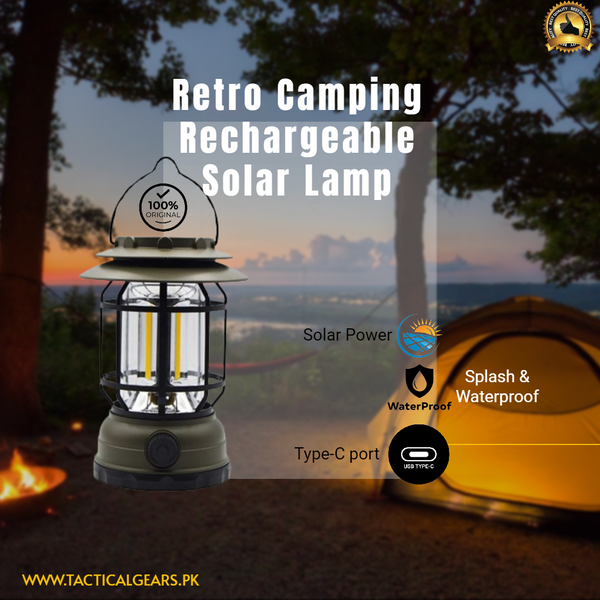 Retro Camping Rechargeable Solar Lamp