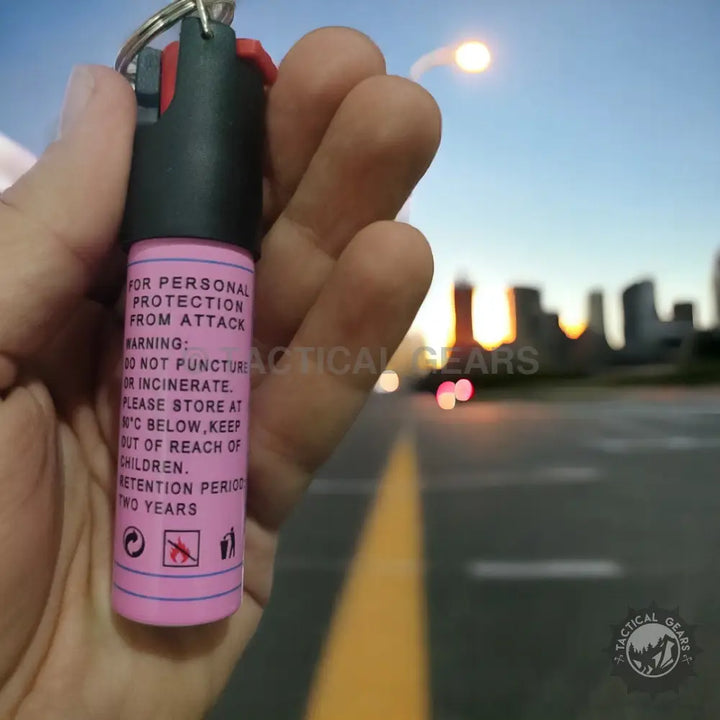 Pink personal protection spray with black top, XA Self-defense Pepper Spray for safety