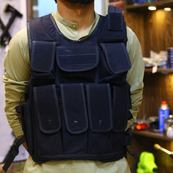 Tactical Military Vest Fabric Black