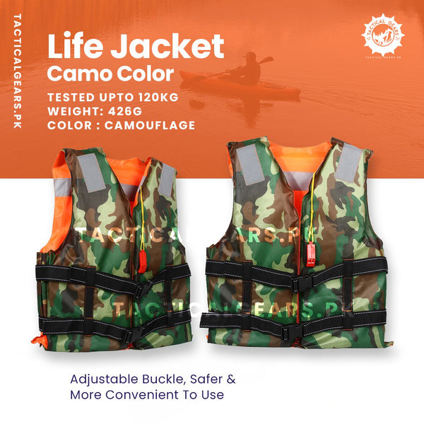Life Jacket - Camo Color ( 120-KG ) 50*60cm