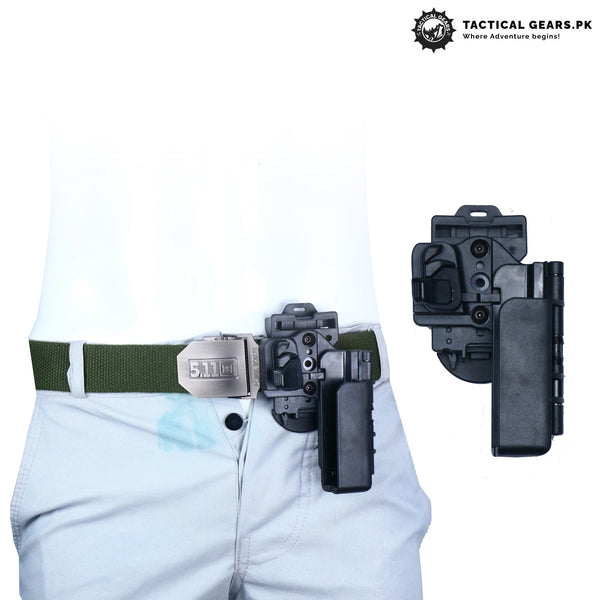 Polymer Holster with Magazine Pouch for Glocks Black