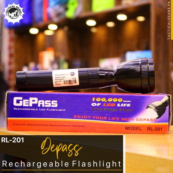 Gepass RL-201 Rechargeable Flashlight